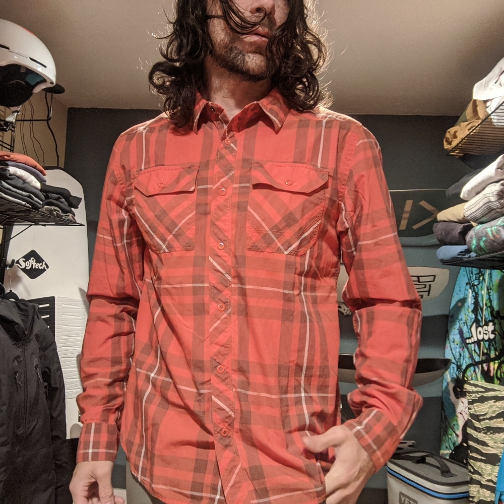 The North Face snap long sleeve shirt